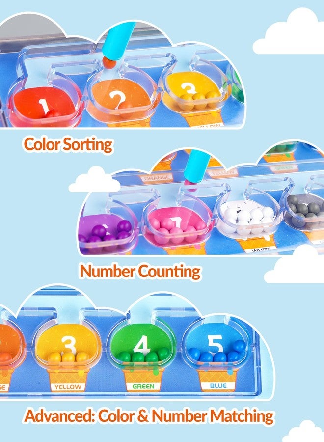 NiToy Blue Magnetic Color & Number Maze - Montessori Wooden & ABS Toddler Puzzle Board with Secured Panel, Fine Motor Skills & Color Matching Educational Toy for Kids Ages 3+ (Blue) - Image 5